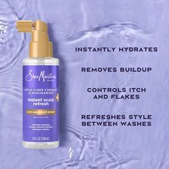 SheaMoisture Anti-Dandruff Spray - Apple Cider Vinegar & Niacinamide - 4 fl oz: Deep Hydration, Soothing, Nourishing, Dry Hair