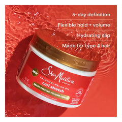 SheaMoisture Curl Stretch Multi-Tasking Volume Cream Kalahari Melon Oil & Marula Oil Infused with Hyaluronic Serum for Type 4 Hair - 11 fl oz
