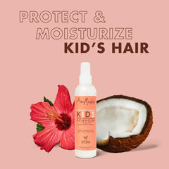 SheaMoisture Coconut & Hibiscus Kids Extra-Moisturizing Detangler - 8 fl oz: Textured & Curly Hair Spray, Daily Use, Sulfate-Free