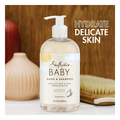 SheaMoisture Baby Wash & Shampoo 100% Virgin Coconut Oil Hydrate & Nourish for Delicate Skin - 13 fl oz