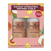 SheaMoisture Shampoo & Conditioner Bundle for Curly Hair, Coconut Hibiscus Curl & Shine with Fair Trade Shea Butter - 26oz/2pk
