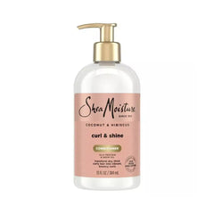 SheaMoisture Coconut and Hibiscus Curl & Shine Conditioner 13 fl oz + Curl Enhancing Smoothie For Thick Curly Hair + 12 oz