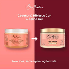 SheaMoisture Coconut and Hibiscus Curling Gel For Thick Curly Hair - 12oz: Paraben-Free, Silicone-Free, Contains Shea Butter