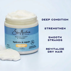SheaMoisture Manuka Honey & Yogurt Hydrate + Repair Hair Mask - 8oz: Paraben-Free, Sulfate-Free, Textured Hair