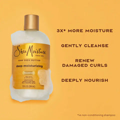 SheaMoisture Raw Shea Butter Deep Moisturizing Shampoo - 13 fl oz: Nourishes Textured & Curly Hair, No Sulfates