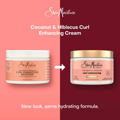 SheaMoisture Smoothie Curl Enhancing Cream for Thick Curly Hair Coconut and Hibiscus