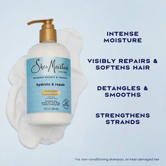 SheaMoisture Manuka Honey & Yogurt Hydrate & Repair Conditioner - 13 fl oz: Textured & All Hair Types, Moisturizing Formula