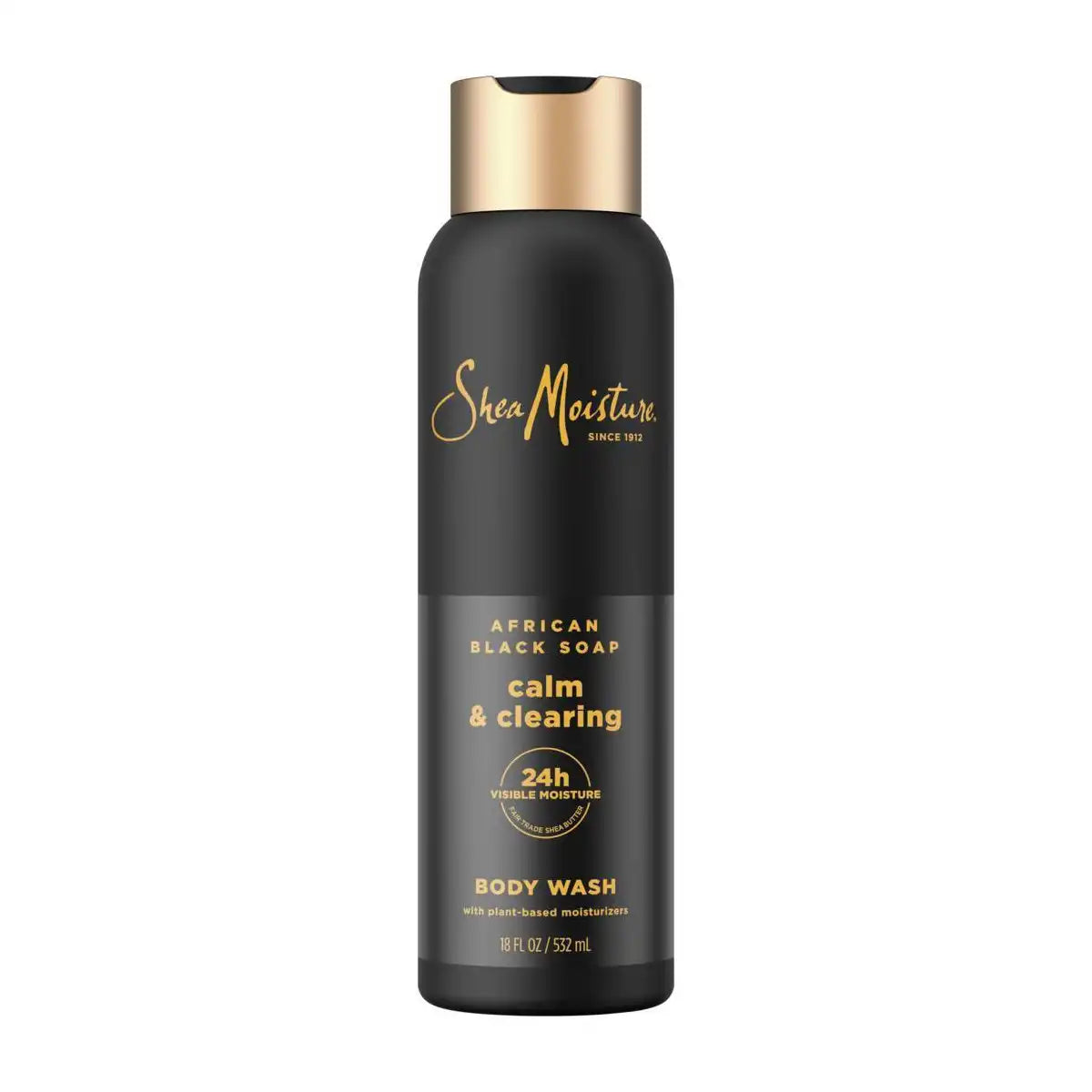 SheaMoisture Body Wash Calm & Clearing - African Black Soap with Aloe & Vitamin E - 18 fl oz: Paraben-Free, Whole Body, Gel