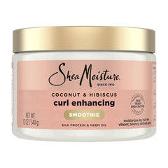 SheaMoisture Coconut and Hibiscus Curl & Shine Conditioner 13 fl oz + Curl Enhancing Smoothie For Thick Curly Hair + 12 oz