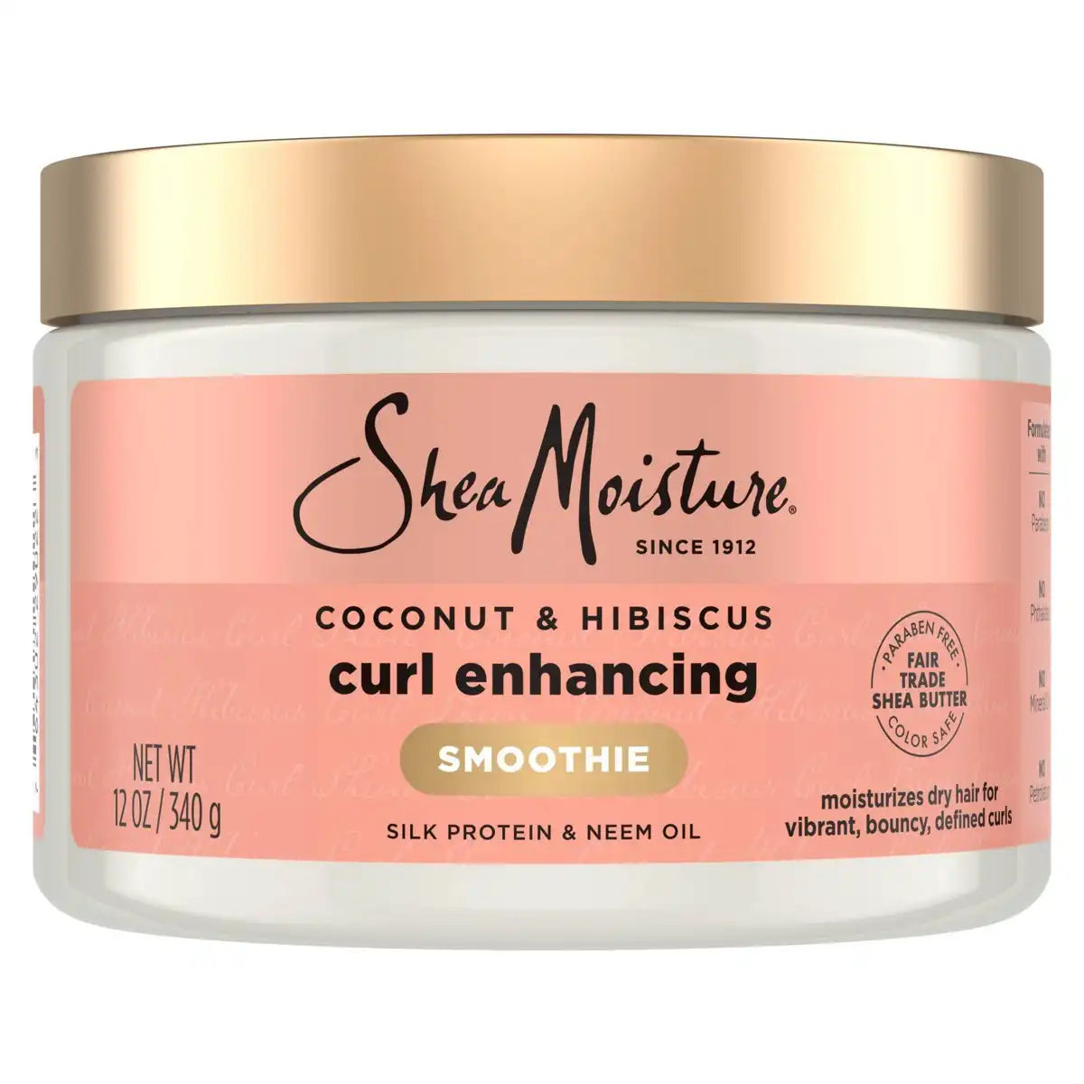 SheaMoisture Smoothie Curl Enhancing Cream for Thick Curly Hair Coconut and Hibiscus
