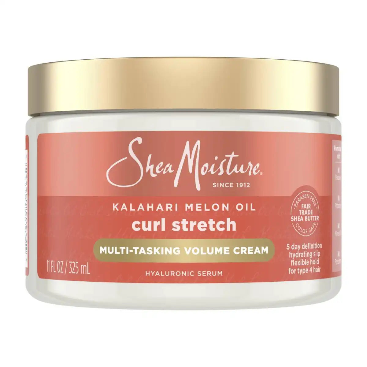 SheaMoisture Curl Stretch Multi-Tasking Volume Cream Kalahari Melon Oil & Marula Oil Infused with Hyaluronic Serum for Type 4 Hair - 11 fl oz