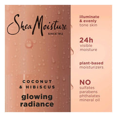 SheaMoisture Body Wash Glowing Radiance - Coconut & Hibiscus with Vitamin C & Songyi Mushroom Extracts - 18 fl oz: Moisturizing Gel