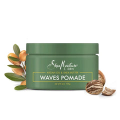 SheaMoisture Men Waves Pomade - Argan Oil & Shea Butter - 4oz: Paraben-Free, Phthalate-Free, For Wavy & Normal Hair