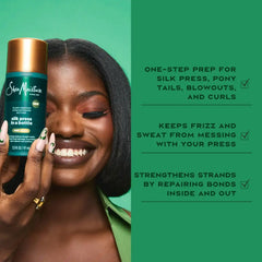SheaMoisture Silk Press In a Bottle - Prep Cream - 3.3 fl oz: For Curly Hair, Moisturizing, Mandarin, Bergamot