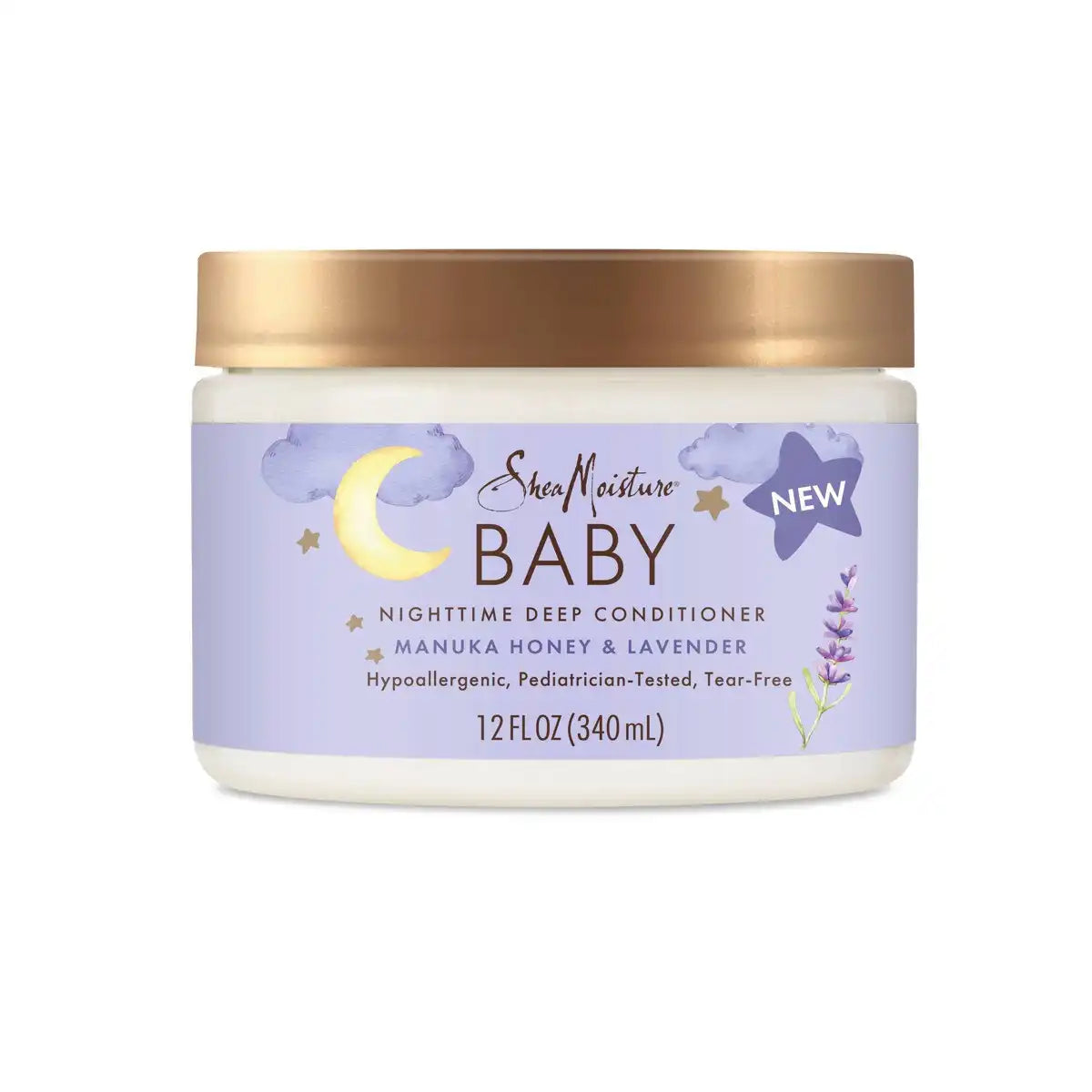 SheaMoisture Baby Manuka Honey & Lavender Nighttime Deep Conditioner - 12 fl oz: Moisturizing, Hypoallergenic, Paraben-Free