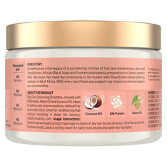 SheaMoisture Smoothie Curl Enhancing Cream for Thick Curly Hair Coconut and Hibiscus