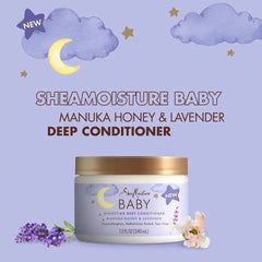 SheaMoisture Baby Manuka Honey & Lavender Nighttime Deep Conditioner - 12 fl oz: Moisturizing, Hypoallergenic, Paraben-Free