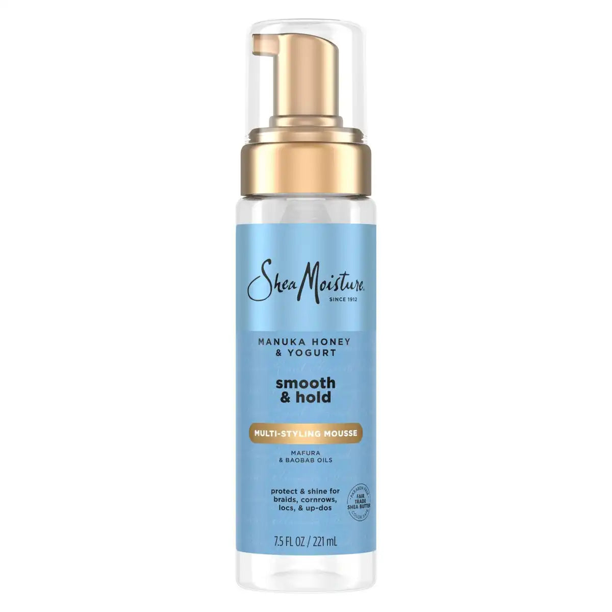 SheaMoisture Manuka Honey & Yogurt Smooth & Hold Multi-Styling Hair Mousse - 7.5 fl oz: Paraben-Free, Phthalate-Free