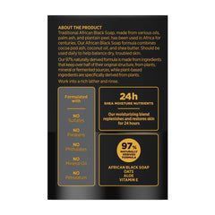 SheaMoisture African Black Bar Soap - 8oz: Moisturizing, Basic Cleansing, For Normal Skin